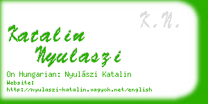 katalin nyulaszi business card